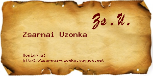 Zsarnai Uzonka névjegykártya